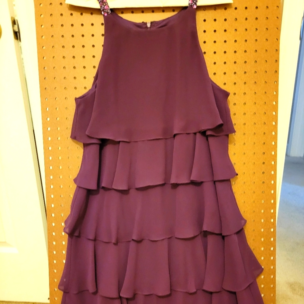 Evening Dress in Eggplant